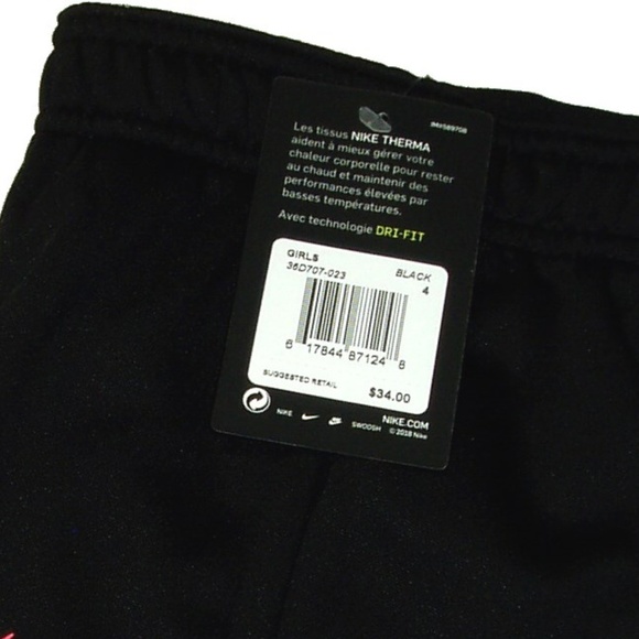 Girls Nike Therma Pants Sports Athletic Warm - Picture 4 of 8